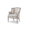 Baxton Studio Charlemagne Traditional French Accent Chair-Oak (Brown Stripe) 107-5487 - alternate 1